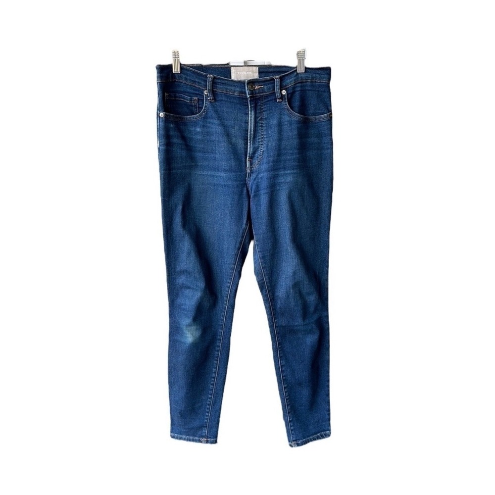 Everlane Jeans Pants High Rise Skinny Jeans Dark Wash Blue Denim Size 30 Regular